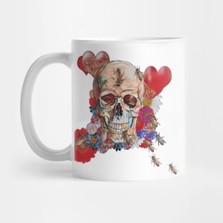 Flower Power Skull Mug